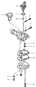 Carburetor Diagram and Parts List for 8838-0-S1000  Briggs and Stratton Generator